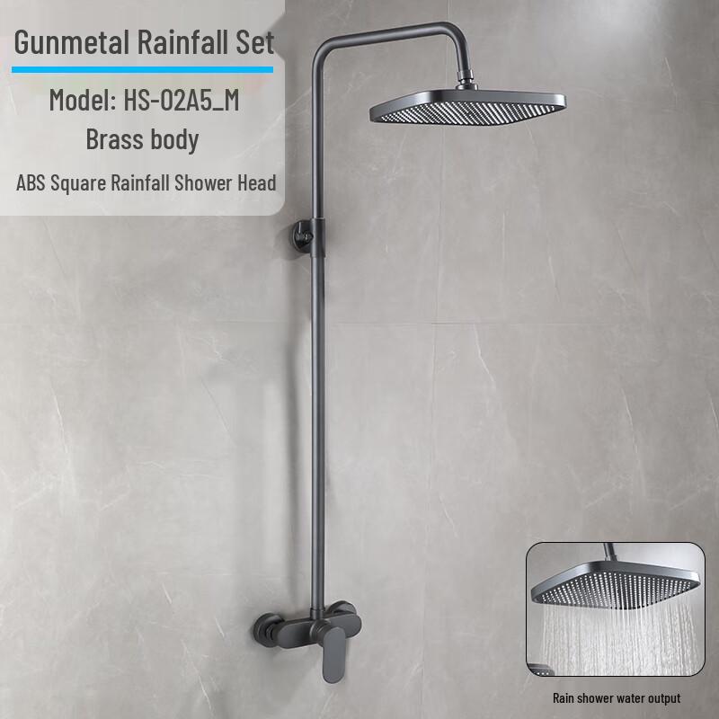 ZISIZ Графитово-серый медный душевой гарнитур
