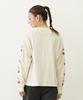 Milkfed Casual Side Cherries Wide Long Sleeve Tee in Off White Women's