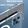 For Magsafe Magnetic Wireless Charging Case For iPhone 15 14 13 12 11 Pro Max X XR 7 8 Plus Transparent Protection Back Cover