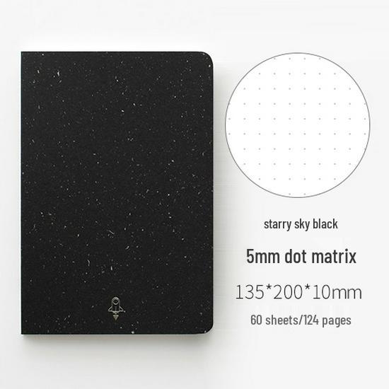 Inspiration Day & Night Starry Sky Planner: Retro Nude Binding Notebook with Lined, Blank, and Dot Grid Pages