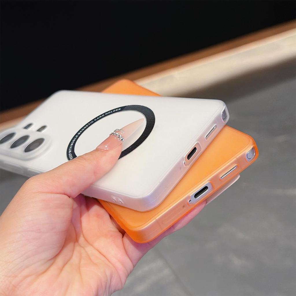 Magnetic Semi‑Transparent Matte Phone Case for OPPO A94 4G Soft TPU Shockproof Cover