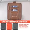 For AMG Car Sun Visor Mutil-Pocket Storage Clip Credit Card Sun Glasses Holder Accessories Mercedes Benz B-CLASS C-CLASS GLC GLE