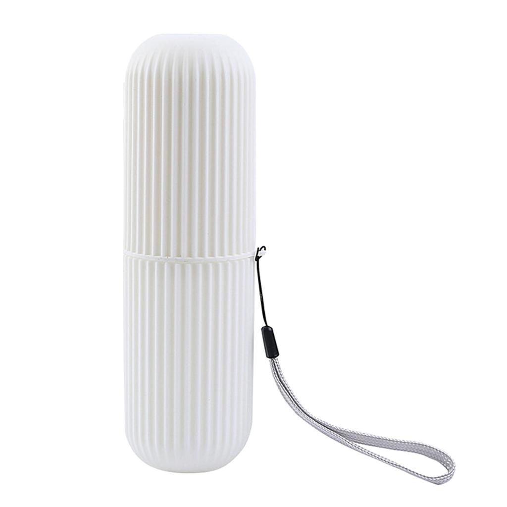 Travel Toothbrush Case Carrier Portable PP Slip Resistant Travel Toothbrush Cup with Cover Green