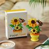 Potted Plant Assembly Blocks, Bees, Sunflowers, Animals, Insects, Plant Assembly Models, Children's Toys, Birthday Gifts