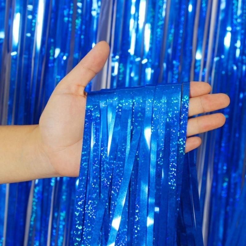 1/2/3Pack Glitter Party Backdrop Metallic Foil Tinsel Fringe Curtain Birthday Wedding Graduations Decoration Anniversary Photo. 5