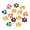 10-30 Stück/Los Bunte Emaillierte Blumenlegierung Perlenkappen Öl-Tropf-Armband Abstandshalter Perlenendkappen Für DIY Handgefertigten Charm Schmuckherstellung