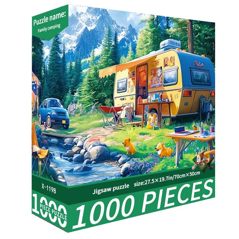 1000-Piece Cute Challenging Educational Jigsaw Puzzle for Adults - Stress Relief Birthday Gift for Her