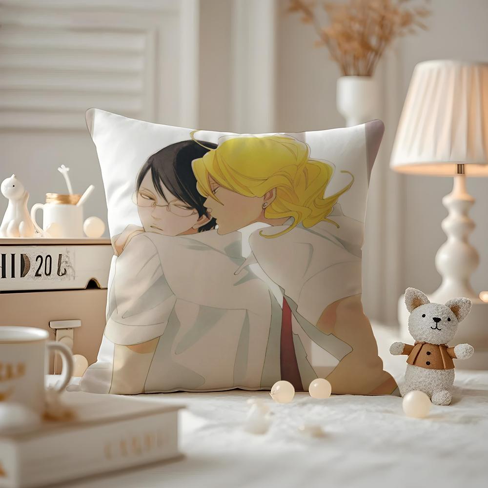 Anime DDoushisei Cushion Cover Antidustmite Pillowcase Invisible zipper silky short plush Sofa cushion cover