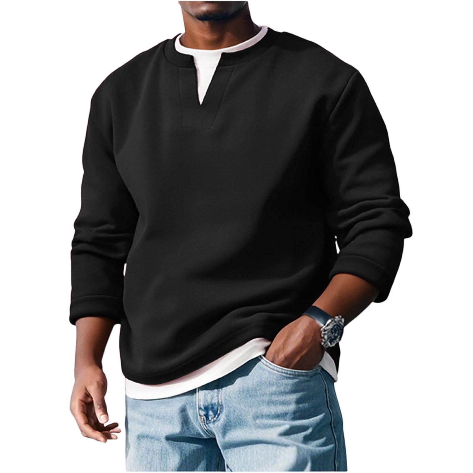 

Men S Button Up Long Sleeved Fashionable Casual Sports Top XXL чёрный