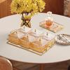 6 Divided Snack Serving Bowls Dessert Dividing Plate Platter for Snacks