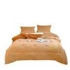 Cozy Autumn-Winter Double Patchwork Quilt: Plush Velvet Warm Bedding for Dorms & Homes