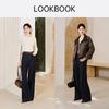 Xiangying Shijian Women's Vintage High-Waisted Straight-Leg Denim Jeans