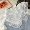 Embroidered Flower Lace Flower Hair Scarf Y2K Streetwear Chic Lace Mini Skirt Bohemian Casual Bandanas for Women