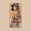 Retro Tattoo Girl Mobile Phone Case for OPPO Reno 14 13 12 11 10 9 8 7 6 5 F T Pro 5G Colorful Printing Cover Cellphones Luxury