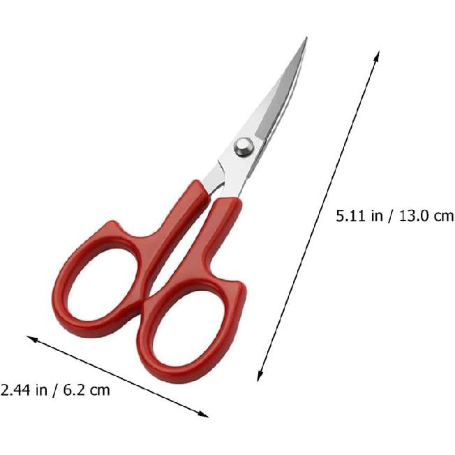 2pcs Stainless Steel Grooming Scissors - Women Eyebrow Trimmer & Mustache/Nose Hair Clipper | Portable Nail Trimming Tool for Home, Salon & Makeup