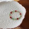 Chinese Peacock Agate Retro Jade Beaded Bracelet - High-End Ethnic Design