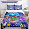 3pcs Duvet Cover Set (1*Duvet Cover + 2*Pillowcase, Without Core), Game Rainbow Friends Print Soft All‑Season Bedding Set, Home Bedroom Decor Gift