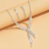 Middle Eastern Accessories Bridal Jewelry Necklace Earrings Set Chain Tassel Ladies Elegant Set
