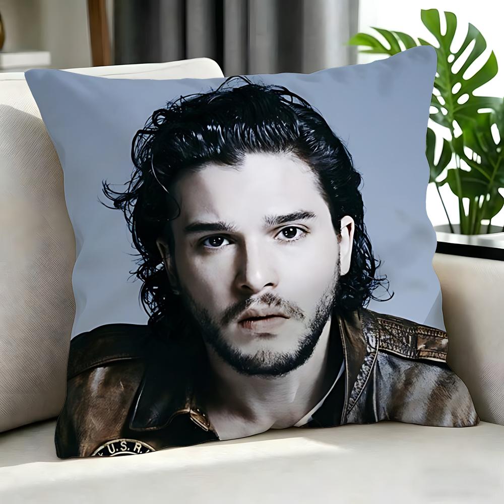 Movie Kit Harington Cushion Cover Cushion Cover Set 4Pcs 50X50 45X45 40X40 Pillowcase Decorative Sofa Home Decor