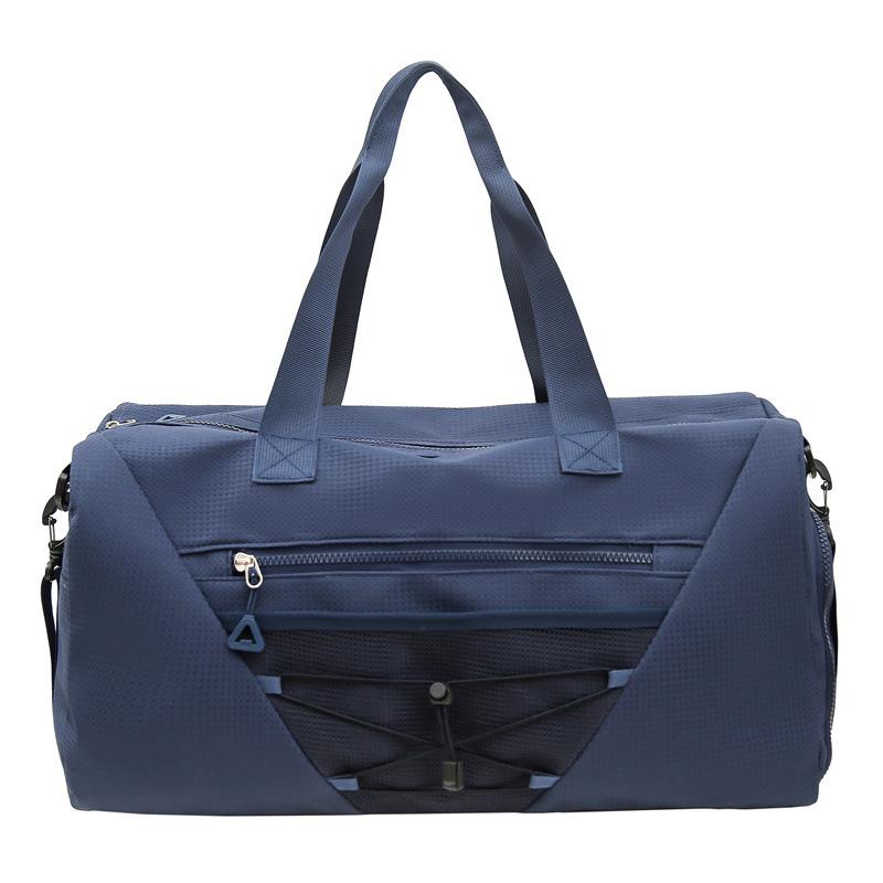 

Женская спортивная дорожная сумка мужская однотонная сумка через плечо сумка для хранения разделение сумки для обуви синий