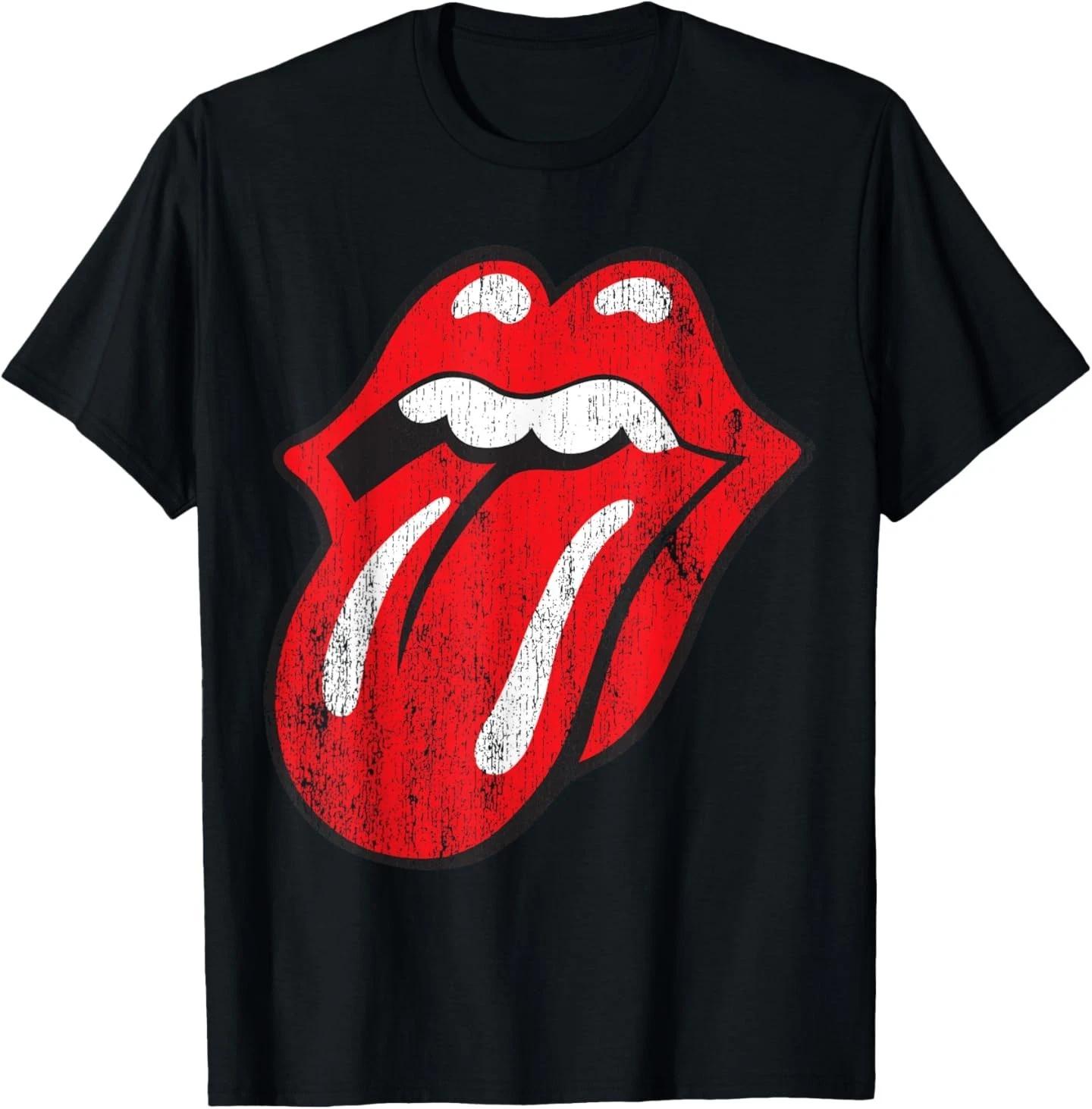 

Официальная футболка Rolling Stones с состаренным логотипом языка 4XL