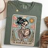 Skeleton Sugar Glider Mom Womens Shirt, Sugar Glider Tarot Card Shirt, The Glider Lady Tee, Gothic Pet Lover T-Shirt, Halloween Glider Shirt