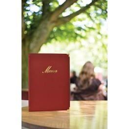 Protège menu classique a4 rouge