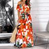 Wish Summer Ruffle Edge Off-the-shoulder Short-sleeved Lace-up Long Dress Dress Women
