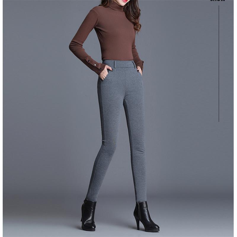 2022 Winter Women's Pants Classic Vintage High Waist Fashion Skinny Leggings Pencil Pants Stretch Trousers Femme Casual Legging