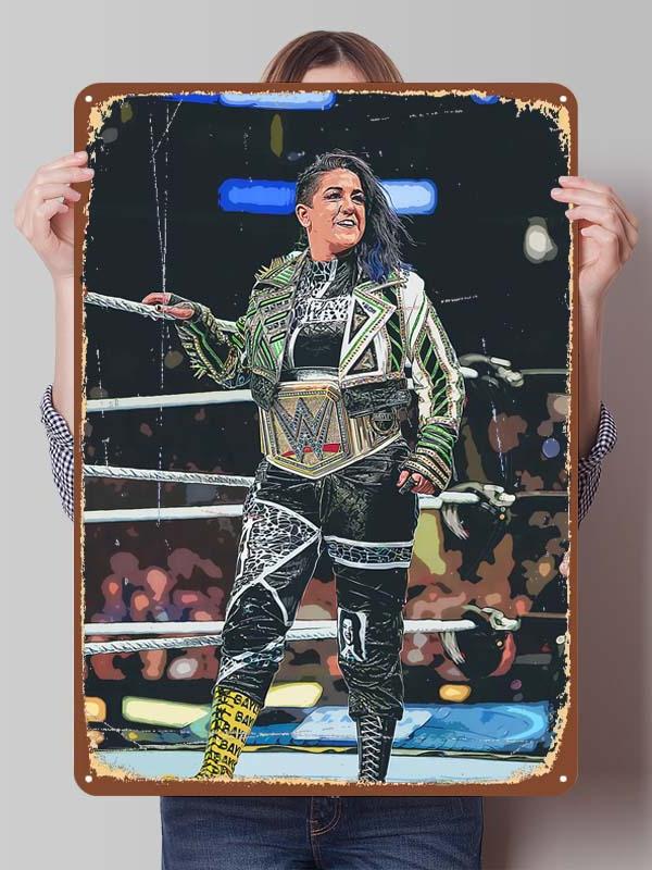 Bayley Alexa Bliss Metal Signs Wrestler Posters Room Decor Items Aesthetic Decoration Living Room Vintage Metal Plate Wall Art