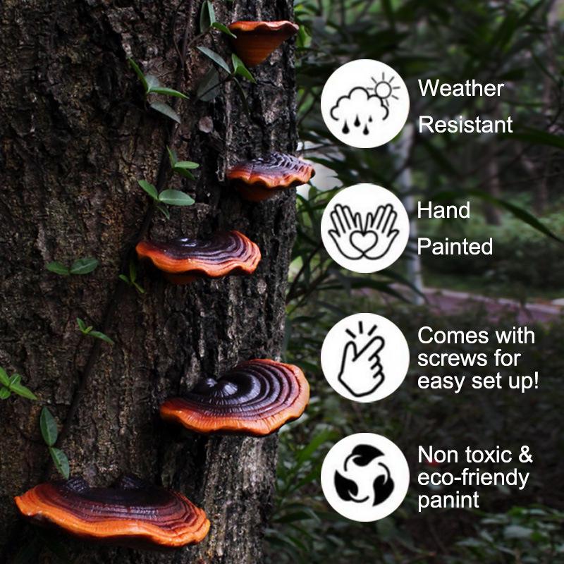 

Cross-Border Courtyard Simulation: Lingzhi Garden Mushroom Tree Hanging Resin Ornaments