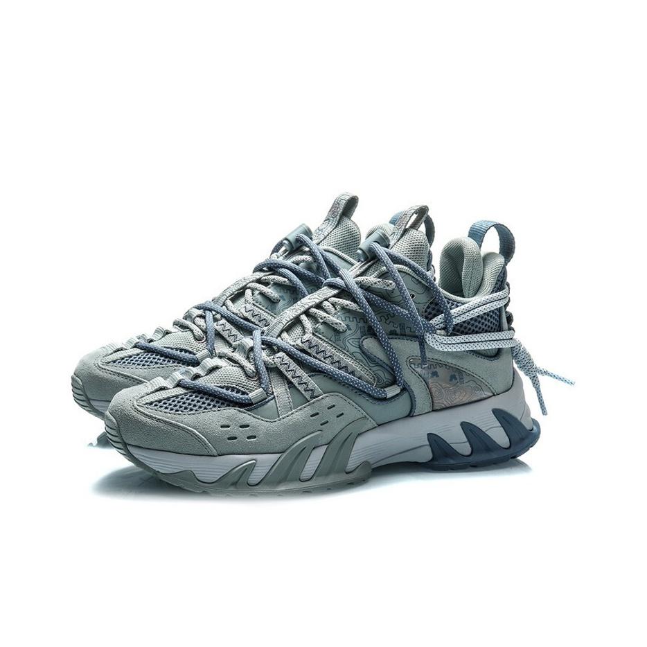 Li-Ning Non-Slip Breathable Low-Top Casual Shoes Men Sneakers Gray-Mist-Green ARDQ007-2