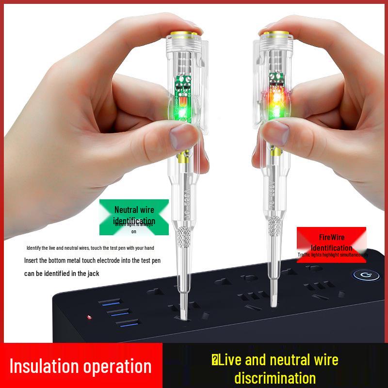 Multifunctional Electrician's Intelligent Voltage Tester with High-Brightness Indicator