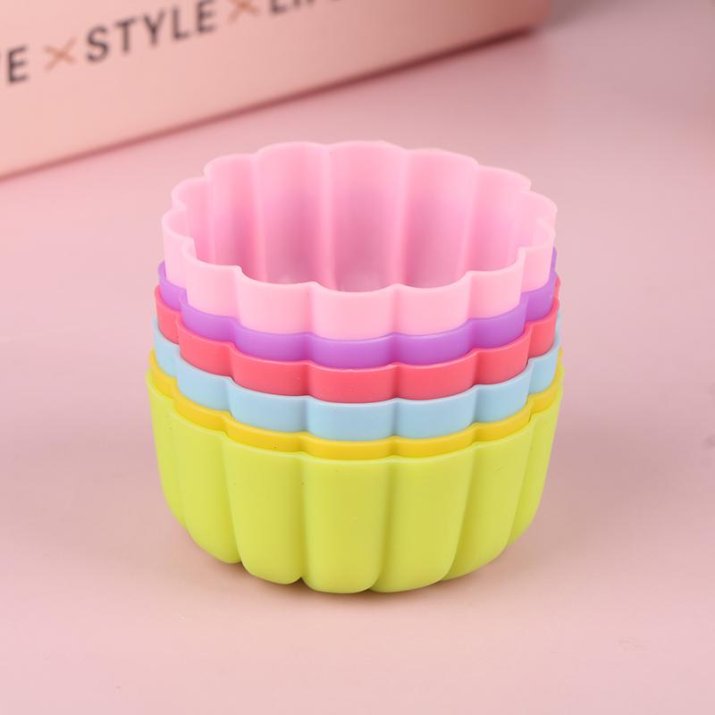 5 Stück 5 cm Kürbisblume Silikonform Kuchenbacken Antihaft Wiederverwendbare Formen