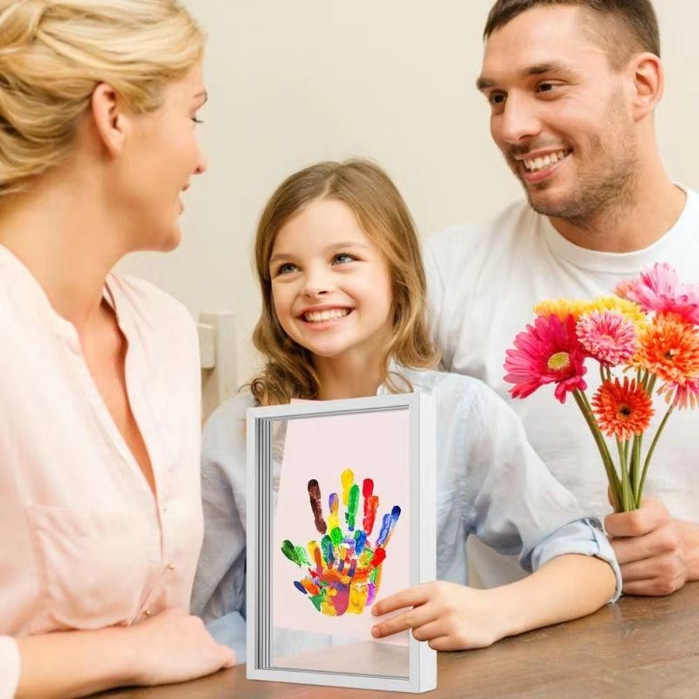 DIY Family Handprint Kit Transparent Photo Frame for Family Baby Pet