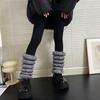 Fluffy Down Cotton Leg Warmers Thickened Boots Cover Y2K Loose Socks Foot Cover  Fall Winter