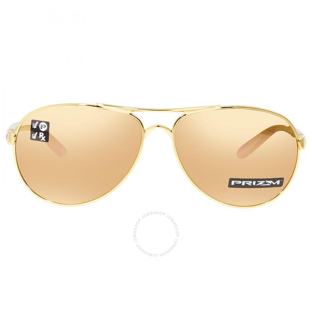 

Oakley Feedback Prizm Rose Gold Polarized Pilot Ladies Sunglasses OO4079 407937 59