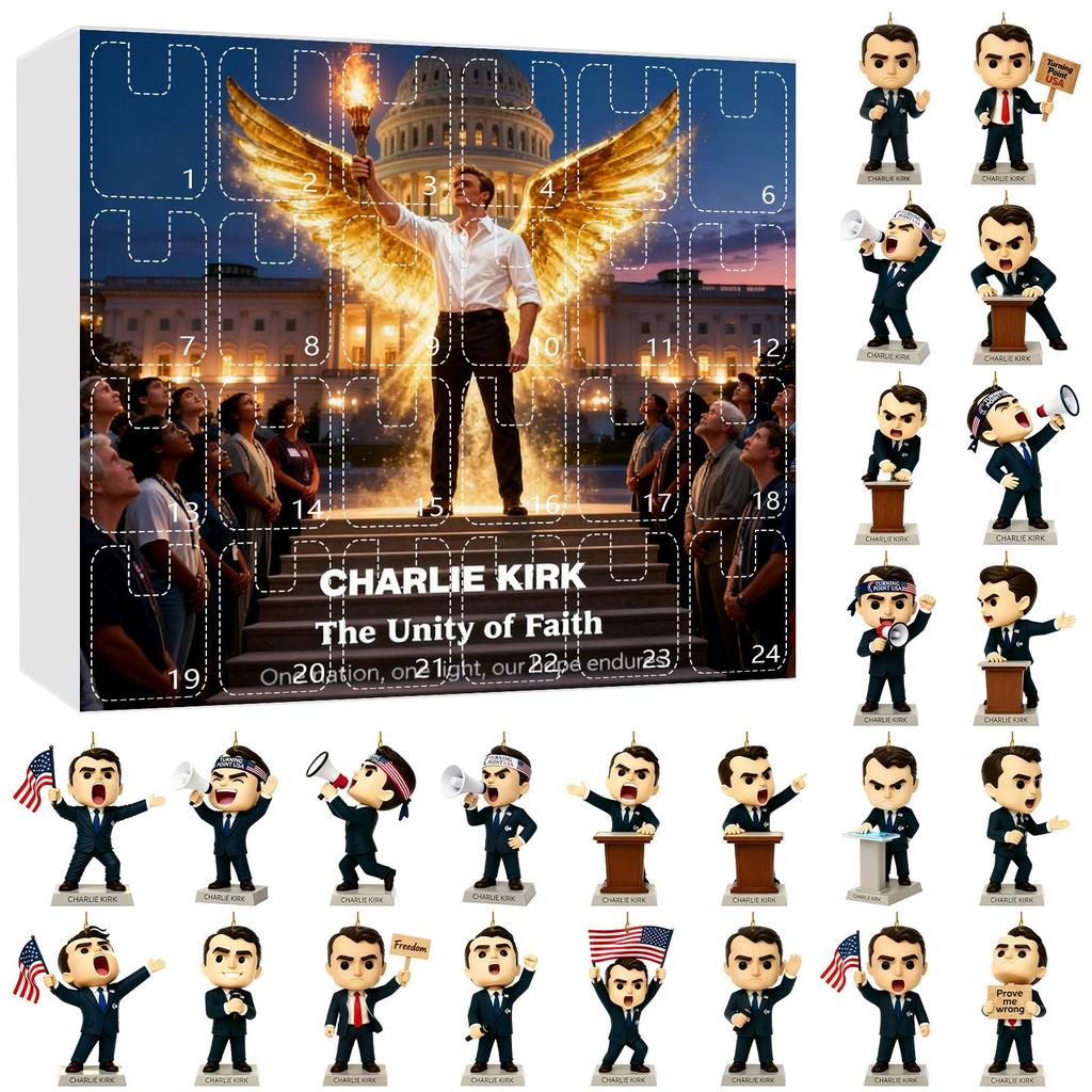 24pcs Pendant Advent Calendar Box 2d Christmas Countdown Calendar Box