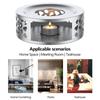 Stainless Steel Tea Teapot Stand Heater Candle Round Base Heater Coffee Milk Candle Holder Stove Crazy Volcano Oil