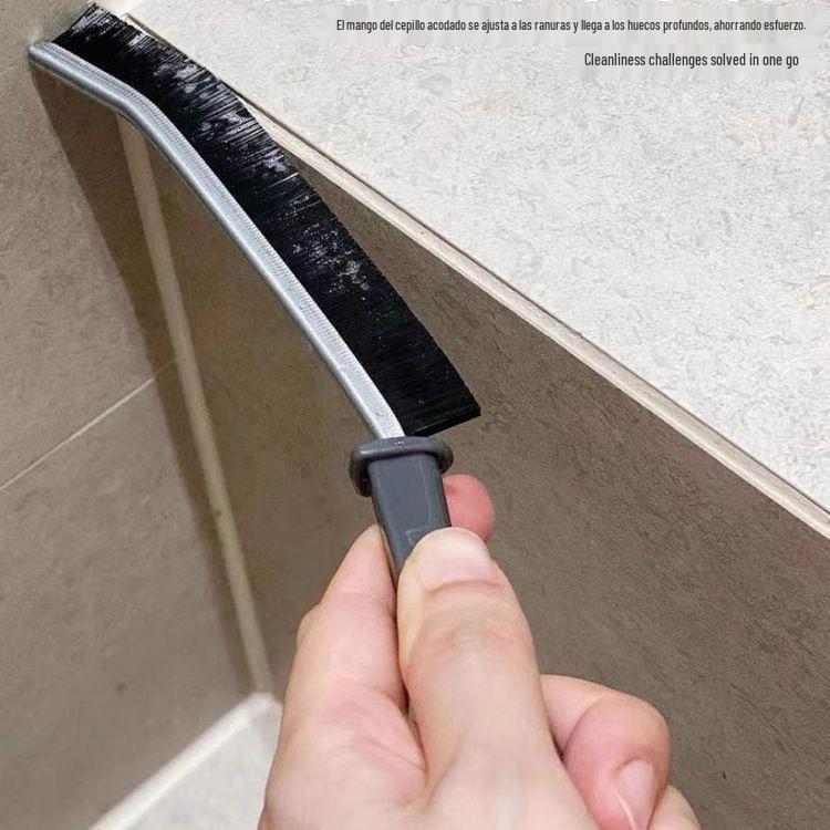 Multi-Functional Crevice Brush for Bathroom, Kitchen & Tile—Perfect for Cleaning Hard-to-Reach Corners with Stiff Bristles