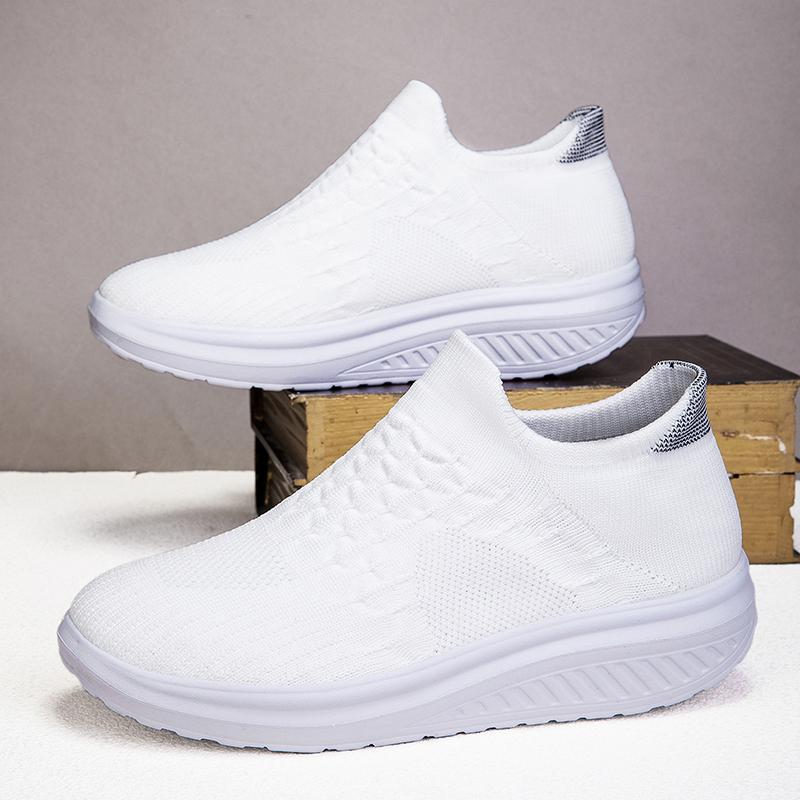 Fashion Women Single Shoes Summer New Style Vulcanized Fashionable Thick Sole Lightweight Mesh Women's Casual Breathable Sneakers Shoes