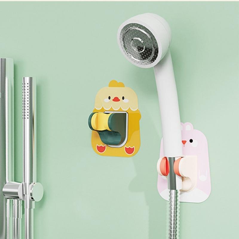 1pc Shower Bracket Free Punch Nozzle Hanging Seat Fixed Artifact Adjustable Lotus Pod Bathroom Children's Flower Drying Shower