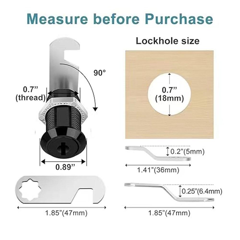 Home Office Reise Aktenschrank Schlösser Schubladenschlösser Einfache Montage Schrank Schlösser Zuverlässiger Schutz 30mm Schlosszylinder