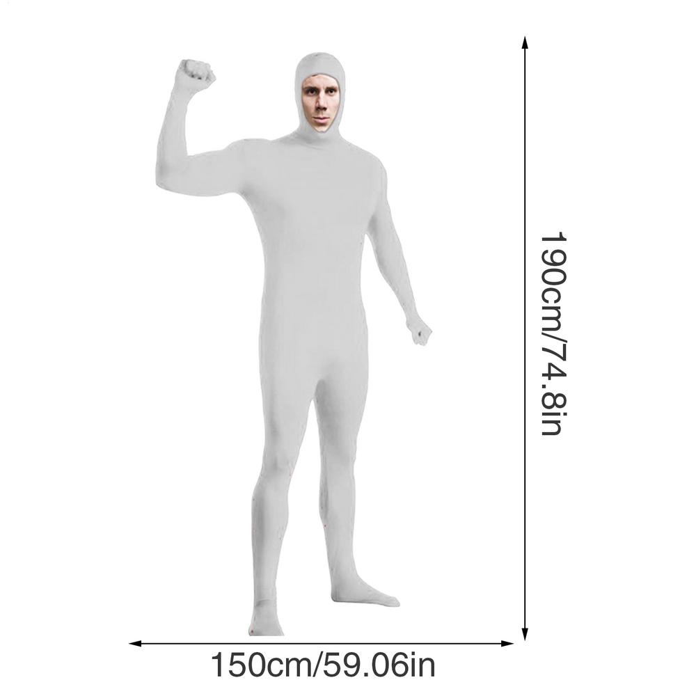 

Face Open Bodysuit Halloween Open Face Cosplay Costume Halloween Costume Adult Cosplay Bodysuit Jumpsuit Unisex Bodysuit 170cm белый