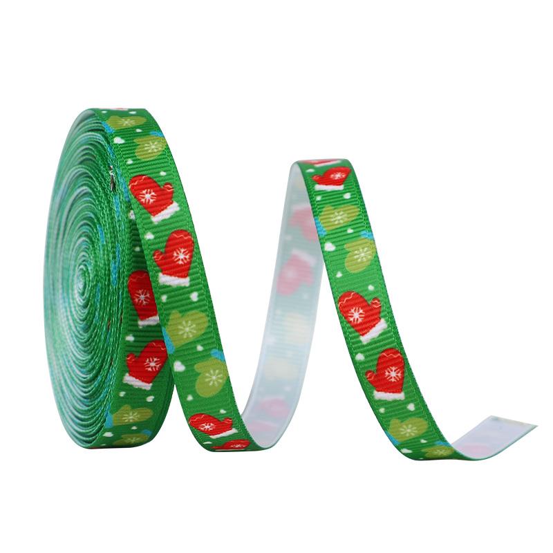 10 Yards 10mm Weihnachtsband Geschenkverpackung Polyesterband Schleife Neujahrsparty Handgemachte Geschenke Dekoration DIY Bastelmaterial