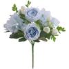 Weddings Birthday Parties Artificial Peonies Silk Roses Artificial Flowers For Home Decor Artificial Plant Blue Silk Flowers