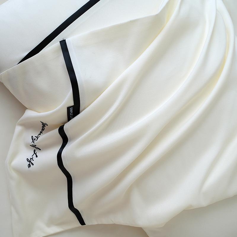 Luxury Five-Star Hotel White Linen Duvet Cover & Bedding Set