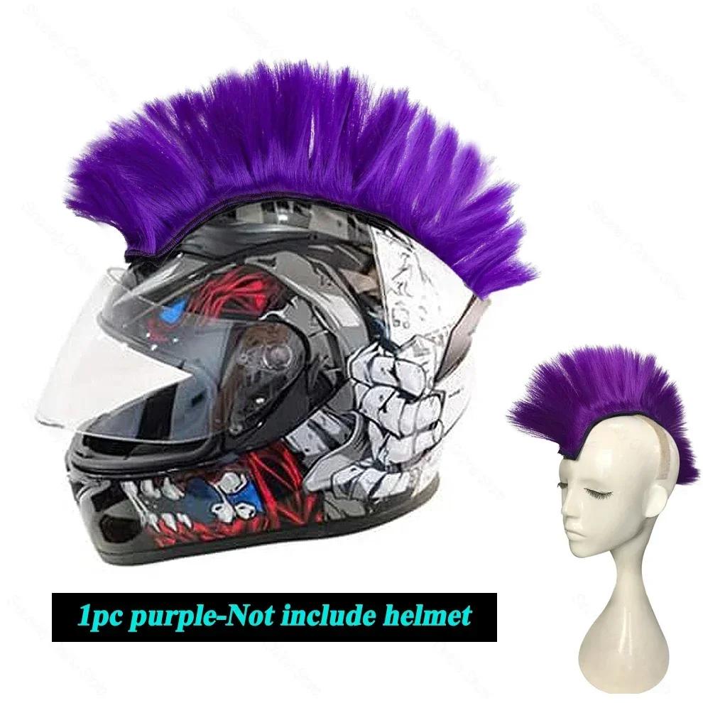 Mohawk Motorcycle Helmet Braids Decorations Wigs For Helmet Cockscomb Motocross Full Face Men Helmet Decors Hair Braids Stickers
