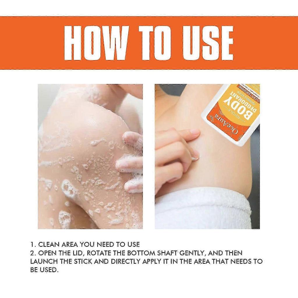 Whole Body Deodorant, Lighten Underarm And Foot Odor Refreshing And Light Fragrance Body Deodorizer Stick