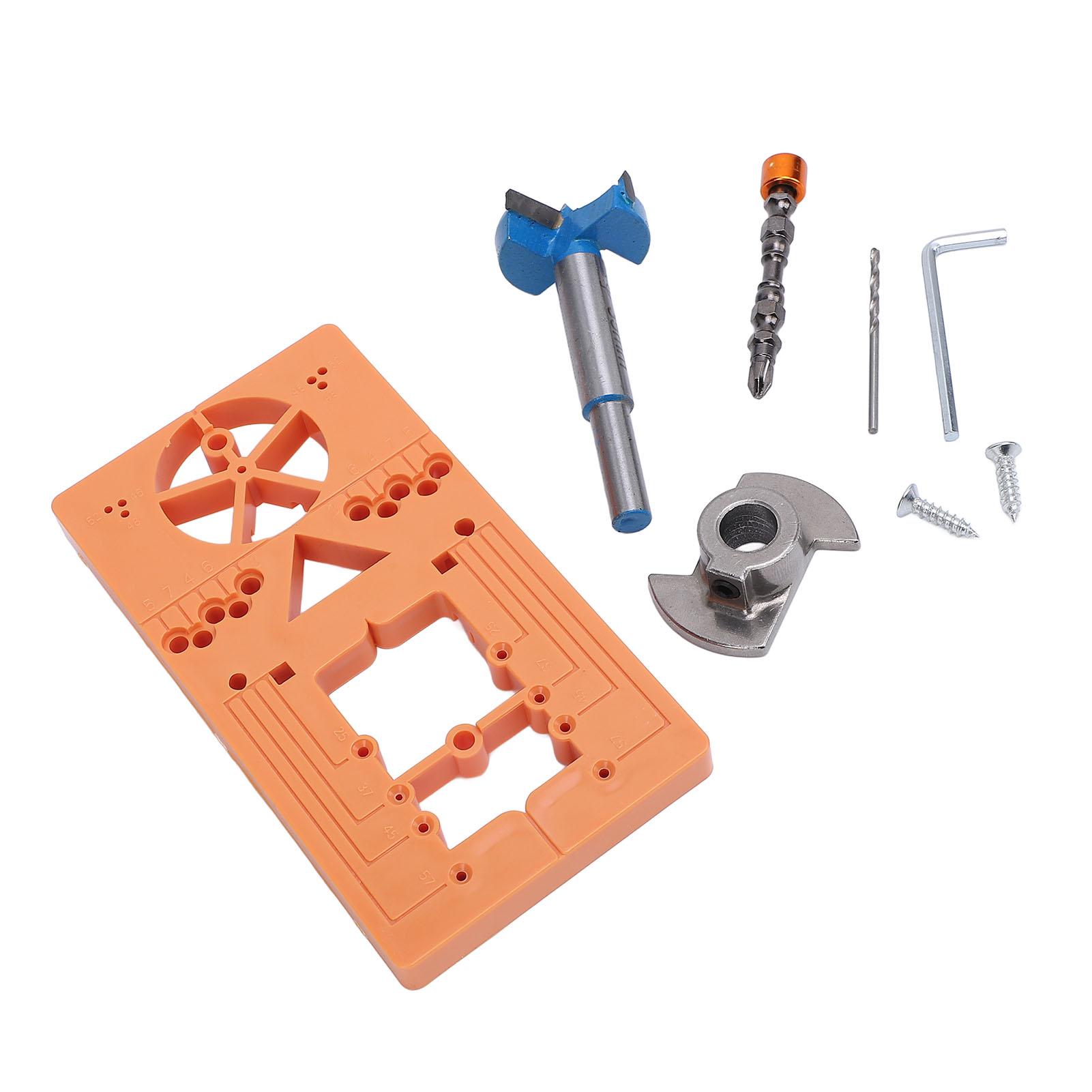 

Комплект для крепления петель, скрытый регулируемый шаблон для сверления металла для двери шкафа, 35 мм для деревообработки